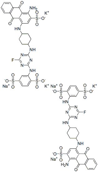 CAS#: 72987-16-7， Potassium Sodium 2-[[4-[[4-[(4-Amino-9,10-Dioxo-3-Sulfonatoanthracen-1-Yl)Amino]Cyclohexyl]Amino]-6-Fluoro-1,3,5-Triazin-2-Yl]Amino]Benzene-1,4-Disulfonate