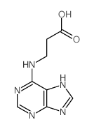 structure of CAS# 73094-99-2, 3-(7H-Purin-6-Ylamino)Propanoic Acid;3-(7H-Purin-6-Ylamino)Propionic Acid;Beta-Alanine, N-1H-Purin-6-Yl-;Cbdive_014975