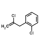 structure of CAS# 731771-99-6, 1-Chloro-2-(2-chloro-2-propen-1-yl)benzene;2-(2-Chloroprop-2-en-1-yl)chlorobenzene;2-chloro-3-(2-chlorophenyl)-1-propene;2-Chloro-3-(2-chlorophenyl)prop-1-ene