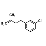 structure of CAS# 731772-08-0, 1-Chloro-3-(3-methyl-3-buten-1-yl)benzene;3-(3-Methylbut-3-en-1-yl)chlorobenzene;4-(3-chlorophenyl)-2-methyl-1-butene;4-(3-Chlorophenyl)-2-methylbut-1-ene