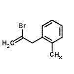 structure of CAS# 731772-14-8, 1-(2-Bromo-2-propen-1-yl)-2-methylbenzene;2-(2-Bromoprop-2-en-1-yl)toluene;2-bromo-3-(2-methylphenyl)-1-propene;2-Bromo-3-(2-methylphenyl)prop-1-ene