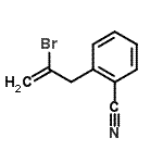 结构式 CAS# 731772-25-1, 2-(2-溴-2-丙烯-1-基)苯甲腈