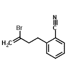structure of CAS# 731772-67-1, 2-(3-Bromo-3-buten-1-yl)benzonitrile;2-(3-Bromobut-3-en-1-yl)benzonitrile;2-Bromo-4-(2-cyanophenyl)-1-butene;2-Bromo-4-(2-cyanophenyl)but-1-ene