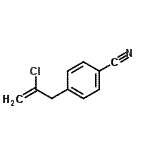 structure of CAS# 731772-74-0, 4-(2-Chloro-2-propen-1-yl)benzonitrile;2-chloro-3-(4-cyanophenyl)-1-propene
