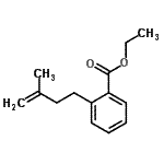 structure of CAS# 731772-83-1, Ethyl 2-(3-methyl-3-buten-1-yl)benzoate;4-(2-carboethoxyphenyl)-2-methyl-1-butene