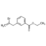 结构式 CAS# 731772-86-4, 乙基3-(2-溴-2-丙烯-1-基)苯甲酸酯