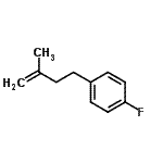 structure of CAS# 731773-12-9, 1-Fluoro-4-(3-methyl-3-buten-1-yl)benzene;1-fluoro-4-(3-methylbut-3-en-1-yl)benzene;4-(4-Fluorophenyl)-2-methyl-1-butene;BENZENE,1-FLUORO-4-(3-METHYL-3-BUTEN-1-YL)-