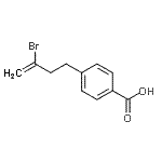 structure of CAS# 732249-70-6, 4-(3-Bromo-3-buten-1-yl)benzoic acid;4-(3-bromo-3-butenyl)benzoic acid