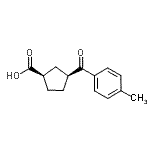 结构式 CAS# 732252-10-7, (1R,3S)-3-(4-甲基苯甲酰)环戊烷羧酸