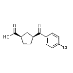 structure of CAS# 732252-68-5, (1R,3S)-3-(4-Chlorobenzoyl)cyclopentanecarboxylic acid;cis-3-(4-chlorobenzoyl)cyclopentane-1-carboxylic acid