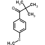 结构式 CAS# 73242-19-0, 2,2-二甲基-1-[4-(甲硫基)苯基]-1-丙酮