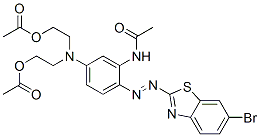 CAS#: 73287-54-4， 2-[[3-Acetamido-4-[(6-Bromo-1,3-Benzothiazol-2-Yl)Diazenyl]Phenyl]-(2-Acetyloxyethyl)Amino]Ethyl Acetate