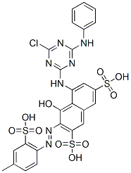 CAS#: 73287-61-3， (3Z)-5-[[4-Chloro-6-(Methyl-Phenylamino)-1,3,5-Triazin-2-Yl]Amino]-3-[(4-Methyl-2-Sulfophenyl)Hydrazinylidene]-4-Oxonaphthalene-2,7-Disulfonic Acid