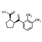结构式 CAS# 733740-17-5, (1R,2S)-2-(2,3-二甲基苯甲酰)环戊烷羧酸