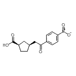 结构式 CAS# 733740-50-6, (1R,3S)-3-[2-(4-硝基苯基)-2-氧代乙基]环戊烷羧酸