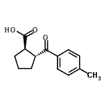 structure of CAS# 733740-81-3, (1R,2R)-2-(4-Methylbenzoyl)cyclopentanecarboxylic acid;trans-2-(4-methylbenzoyl)cyclopentane-1-carboxylic acid