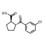 结构式 CAS# 733741-00-9, (1R,2R)-2-(3-氯苯甲酰基)环戊烷羧酸