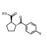 结构式 CAS# 733741-06-5, (1R,2R)-2-(4-氟苯甲酰)环戊烷羧酸
