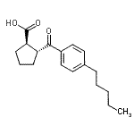 structure of CAS# 733741-10-1, (1R,2R)-2-(4-Pentylbenzoyl)cyclopentanecarboxylic acid;trans-2-(4-n-pentylbenzoyl)cyclopentane-1-carboxylic acid