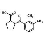 结构式 CAS# 733741-12-3, (1R,2R)-2-(2,3-二甲基苯甲酰)环戊烷羧酸