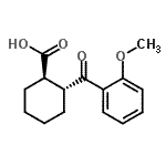 结构式 CAS# 733742-72-8, (1R,2R)-2-(2-甲氧基苯甲酰基)环己烷羧酸