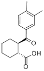 structure of CAS# 733742-84-2, trans-2-(3,4-Dimethylbenzoyl)Cyclohexane-1-Carboxylic Acid