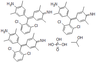CAS#: 73398-72-8， 4-(2,6-dichloro-alpha-(4-imino-3,5-dimethyl-2,5-cyclohexadien-1-ylidene)benzyl)-2,6-Xylidine dihydrogen phosphate compd. with isopropanol