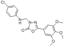 CAS#: 73484-43-2， 3-[[(4-Chlorophenyl)Amino]Methyl]-5-(3,4,5-Trimethoxyphenyl)-1,3,4-Oxadiazol-2-One
