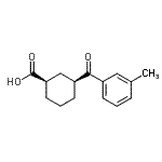 结构式 CAS# 735269-69-9, (1R,3S)-3-(3-甲基苯甲酰)环己烷羧酸