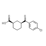 结构式 CAS# 735269-79-1, (1R,3S)-3-(4-氯苯甲酰基)环己烷羧酸