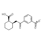 结构式 CAS# 735274-67-6, (1R,2R)-2-[2-(3-硝基苯基)-2-氧代乙基]环己烷羧酸