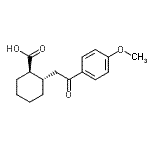 结构式 CAS# 735274-77-8, (1R,2S)-2-[2-(4-甲氧基苯基)-2-氧代乙基]环己烷羧酸
