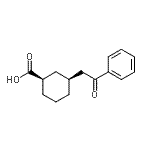 结构式 CAS# 735275-04-4, (1R,3S)-3-(2-氧代-2-苯基乙基)环己烷羧酸