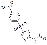 structure of CAS# 7354-88-3, N-[5-(4-Nitrophenyl)Sulfonyl-1,3-Thiazol-2-Yl]Acetamide;N-[5-(4-Nitrophenyl)Sulfonylthiazol-2-Yl]Acetamide;N-[5-(4-Nitrophenyl)Sulfonyl-2-Thiazolyl]Acetamide;N-[5-(4-Nitrophenyl)Sulfonyl-1,3-Thiazol-2-Yl]Ethanamide