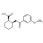 结构式 CAS# 736136-33-7, (1R,2R)-2-[2-(3-甲氧基苯基)-2-氧代乙基]环己烷羧酸