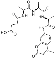 CAS#: 73617-90-0， N-(3-Carboxy-1-oxopropyl)-L-alanyl-L-alanyl-N-(4-methyl-2-oxo-2H-1-benzopyran-7-yl)-L-Alaninamide