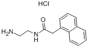 structure of CAS# 73664-32-1, N-(2-Aminoethyl)-2-Naphthalen-1-Ylacetamide Chloride;N-(2-Aminoethyl)-2-(1-Naphthyl)Acetamide Chloride;N-(2-Aminoethyl)-2-Naphthalen-1-Yl-Ethanamide Chloride;Wln: L66j B1vm2z &Gh