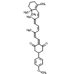 CAS#: 73685-21-9， 2-[(2Z,4Z,6Z,8Z)-3,7-Dimethyl-9-(2,6,6-trimethyl-1-cyclohexen-1-yl)-2,4,6,8-nonatetraen-1-ylidene]-5-(4-methoxyphenyl)-1,3-cyclohexanedione