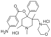 CAS#: 73816-93-0， 5-Morpholinomethyl-4-Phenyl-1,2,5-Trimethyl-4-Piperidinol p-Aminobenzoate Dihydrochloride