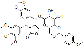 CAS#: 73839-76-6， (5R,5aR,8aR,9R)-9-[[(6R,7R,8R)-7,8-Dihydroxy-2-(4-Methoxyphenyl)-4,4a,6,7,8,8a-Hexahydropyrano[5,6-d][1,3]Dioxin-6-Yl]Oxy]-5-(3,4,5-Trimethoxyphenyl)-5a,8,8a,9-Tetrahydro-5H-Isobenzofurano[6,5-F][1,3]Benzodioxol-6-One