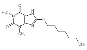 CAS#: 73908-75-5， 8-Heptylsulfanyl-1,3-Dimethyl-7H-Purine-2,6-Dione