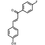 结构式 CAS# 7397-22-0, (2E)-1-(4-氟苯基)-3-(4-羟基苯基)-2-丙烯-1-酮