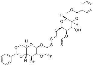 CAS#: 73972-60-8， [(4aR,6R,7R,8S,8aS)-6-[[(4aR,6R,7R,8S,8aS)-8-Hydroxy-2-Phenyl-7-Sulfanylcarbonyloxy-4,4a,6,7,8,8a-Hexahydropyrano[5,6-d][1,3]Dioxin-6-Yl]Oxymethyldisulfanylmethoxy]-8-Hydroxy-2-Phenyl-4,4a,6,7,8,8a-Hexahydropyrano[5,6-d][1,3]Dioxin-7-Yl]Oxymethanethioic S-Acid