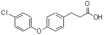 结构式 CAS# 73980-33-3, 3-[4-(4-氯苯氧基)苯基]丙酸