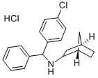结构式 CAS# 74039-09-1, N-(4-氯二苯甲基)-降冰片烷胺盐酸盐