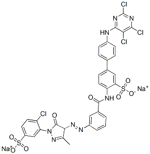 CAS#: 74186-18-8， Disodium 4-Chloro-3-[3-Methyl-5-Oxo-4-[3-[[2-Sulfonato-4-[4-[(2,5,6-Trichloropyrimidin-4-Yl)Amino]Phenyl]Phenyl]Carbamoyl]Phenyl]Diazenyl-4H-Pyrazol-1-Yl]Benzenesulfonate