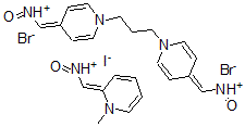 CAS#: 74195-61-2， 2-formyl-1-methyl-Pyridinium iodide oxime mixed with 1,1'-trimethylenebis(4-formylpyridinium) dibromide dioxime