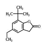 CAS#: 742080-01-9， 5-Ethyl-7-(2-methyl-2-propanyl)-1-benzofuran-2(3H)-one