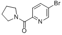 structure of CAS# 742085-70-7, (5-Bromopyridin-2-Yl)(Pyrrolidin-1-Yl)Methanone;(5-Bromopyridin-2-Yl)(Pyrrolidin-1-Yl)Methanone;5-Bromo-2-(Pyrrolidin-1-Ylcarbonyl)Pyridine;1-(5-Bromopyridin-2-Ylcarbonyl)Pyrrolidine