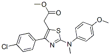CAS#: 74241-27-3， Methyl 2-[4-(4-Chlorophenyl)-2-[(4-Methoxyphenyl)Methylamino]-1,3-Thiazol-5-Yl]Acetate